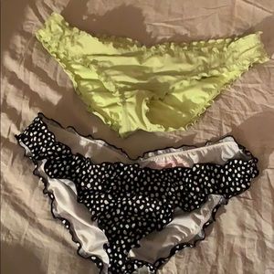 Two Victoria’s Secret size medium bikini bottoms